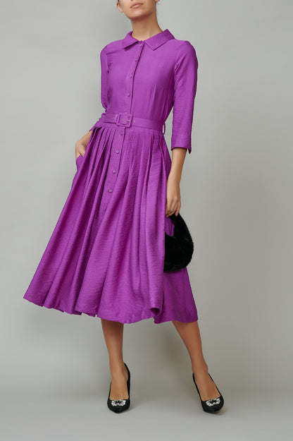 Purple shirt dress