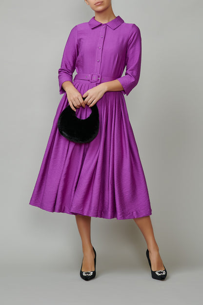 Purple shirt dress