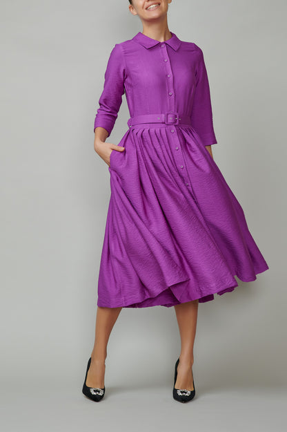 Purple shirt dress