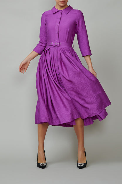 Purple shirt dress