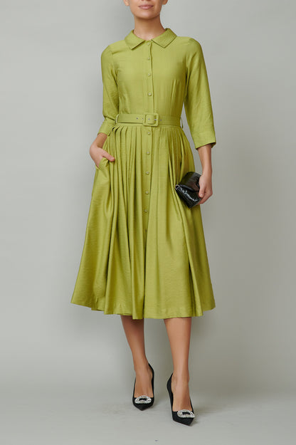 Rochie camasa verde olive