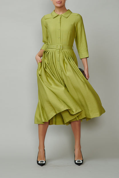 Rochie camasa verde olive