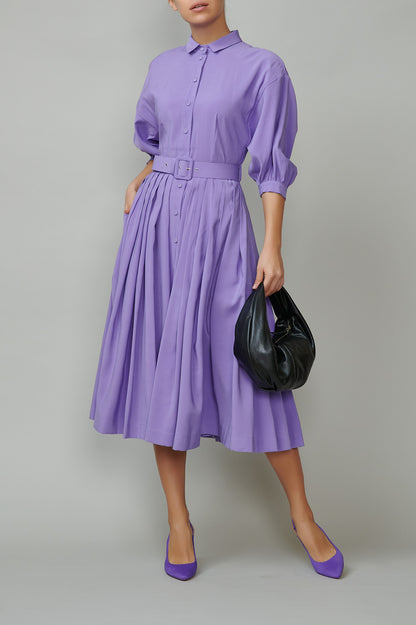 Purple shirt dress