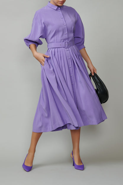 Purple shirt dress