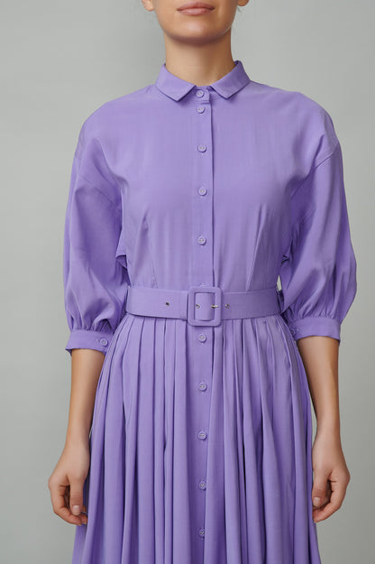 Purple shirt dress