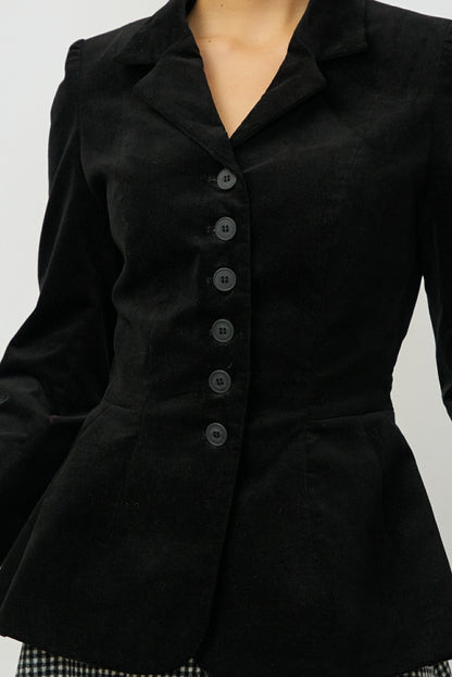 Black velvet jacket, cotton, delivery 02/25-03/25