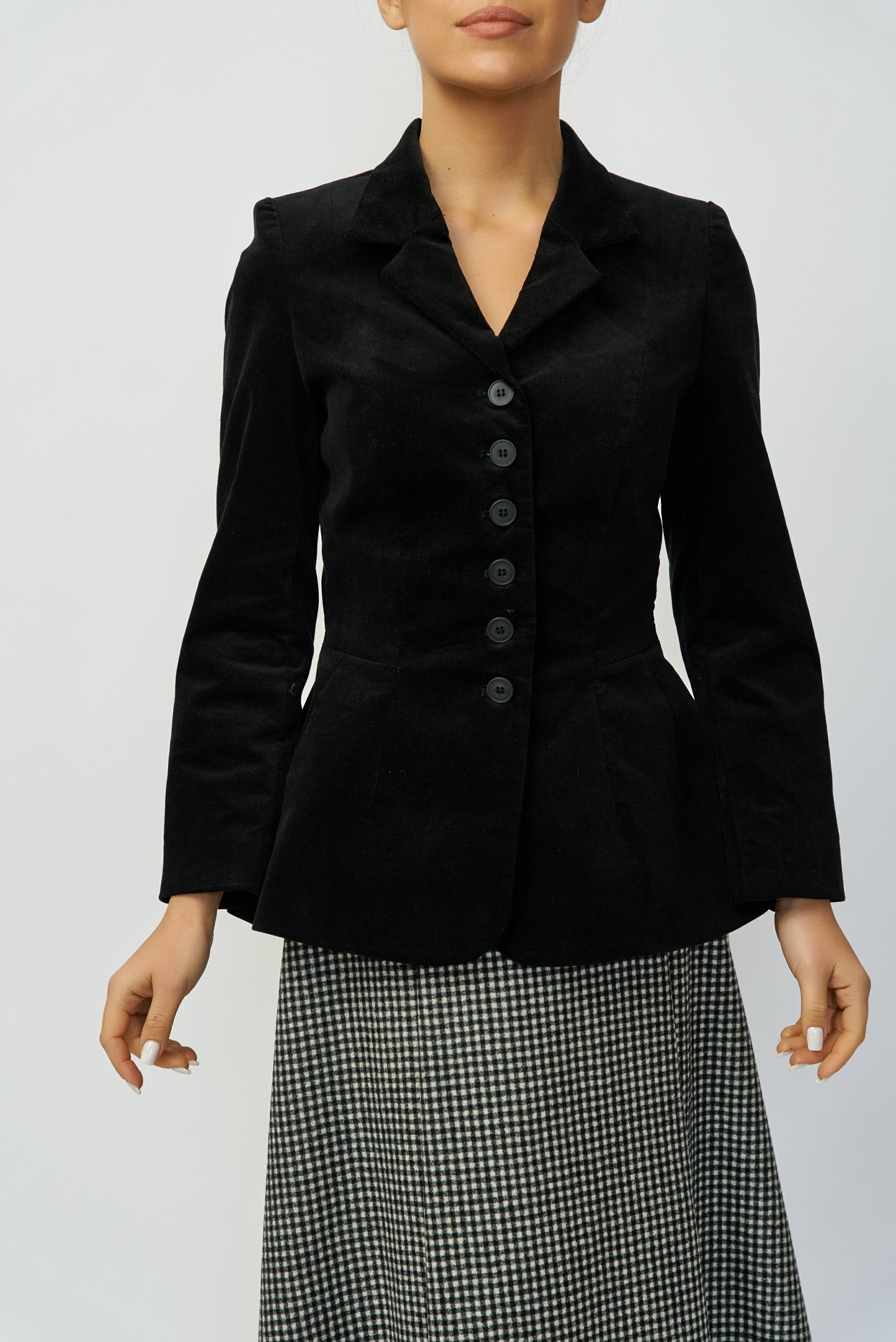 Black velvet jacket, cotton, delivery 02/25-03/25