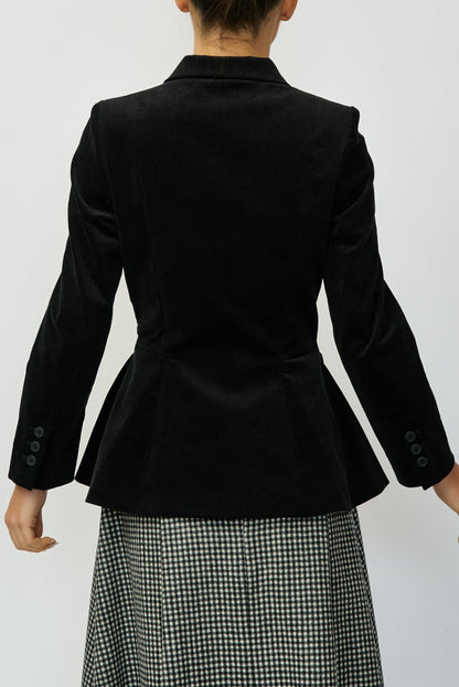 Black velvet jacket, cotton, delivery 02/25-03/25