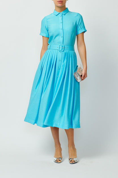 Aqua shirt dress