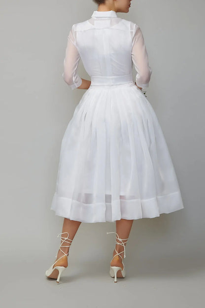 Rochie-camasa din organza alba milla milla