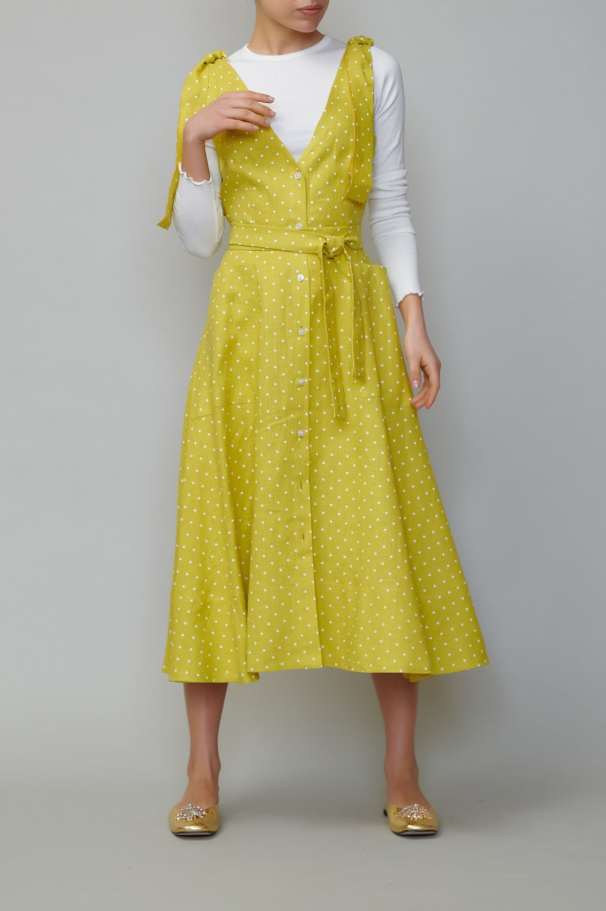 Yellow polka cheap dot sundress